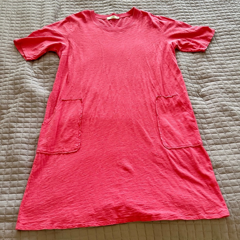 Chic Coral Pink Mini Dress